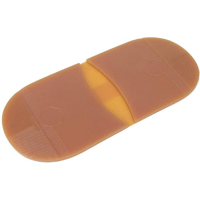 AVEKI Chaussures en Caoutchouc Cuir avant-Pied Semelle Talon Semelles Extérieures en Caoutchouc Résistantes à l'Usure Chaussures Faites à la Main Réparation Demi-Semelle Coussinets de Talon pour Réparer Chaussures en Cuir (Teil Jaune) Coussins de Talon & Bonnets B0508