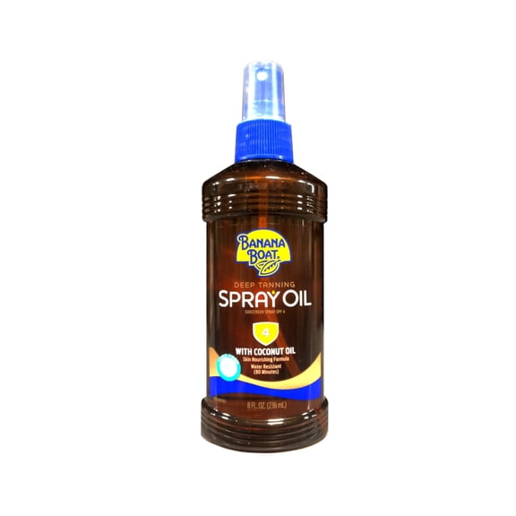 Banana Boat Deep Tanning Oil Spray Sunscreen SPF 4, 8 OZ