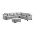 thumbnail image 5 of 126" Wide Fabric Modular Corner Sectional Sofa with Ottoman in Light Gray, 5 of 5