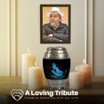 thumbnail image 4 of Yatskia Blue Music Large Cremation Burial Urn for Ashes Adult Mother and Father, Little Funeral Keepsake Urns for Human Ashes Adult Female, (Monar 10 Inch and 3 Inch), 4 of 8