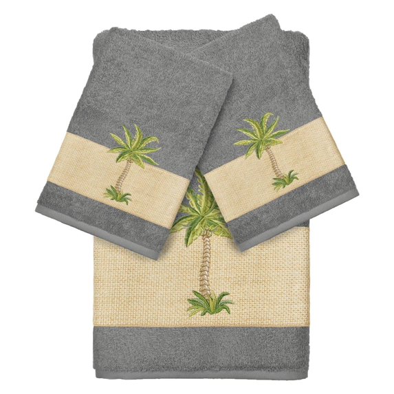 Linum Home Textiles Colton Embellished Turkish Cotton Towel Set