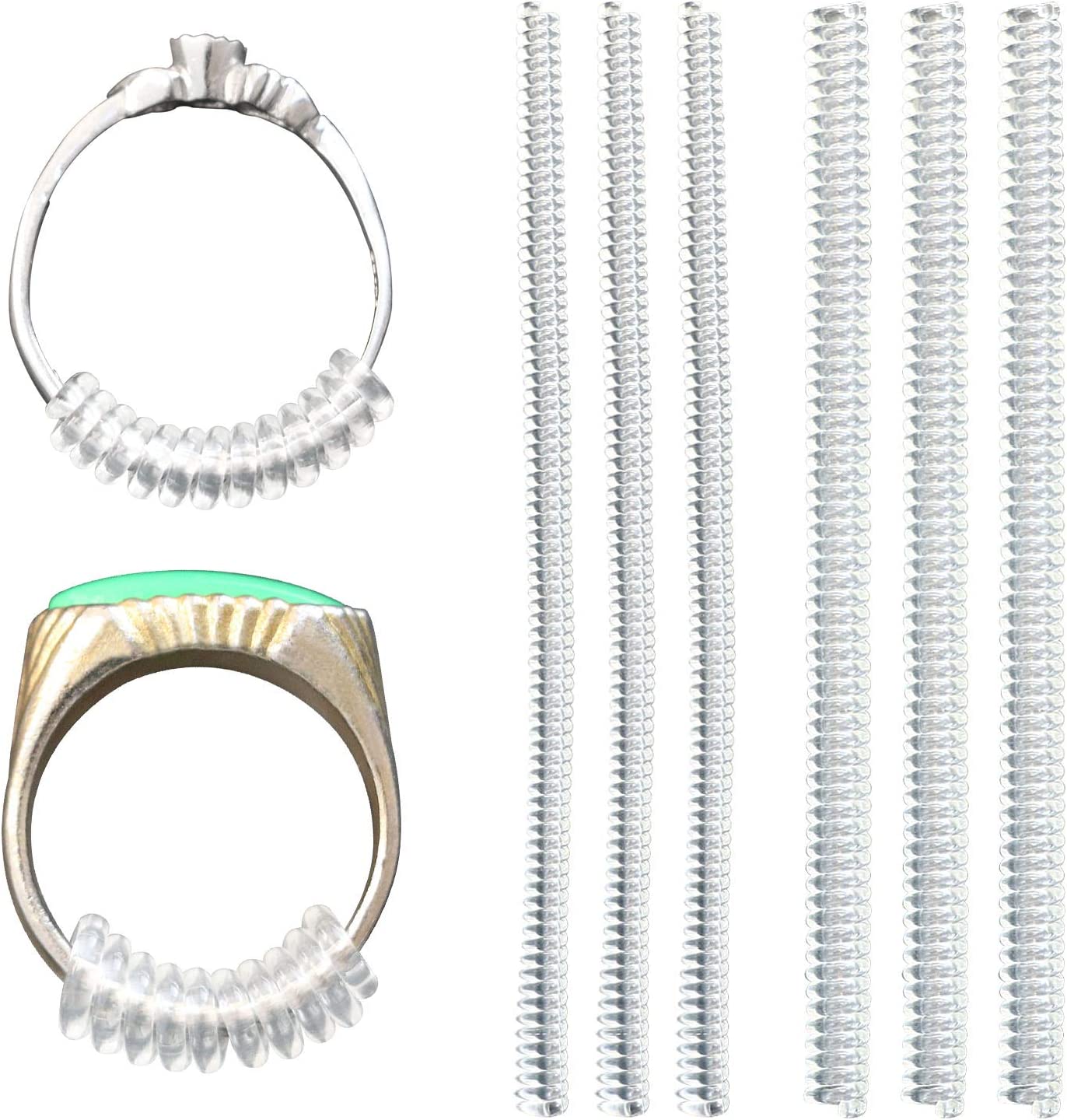 Lot De 19 Réducteurs De Taille De Bague Invisible En Silicone - Transparent, Ajustable, Confortable - Pour Sport, Baignade