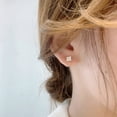 thumbnail image 3 of xeoereki 9 Pairs Earring Rhinestone Inlaid Jewelry Gift Alloy Stud Hoop Earrings Set for Dating Silver, 3 of 8