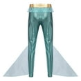 thumbnail image 6 of TiaoBug Mens Mermaid Pants King of The Sea Costume Metallic Shiny Fishscale Print Tights Leggings Mint Green XXL, 6 of 6