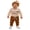 Brown, variant on Baby Boy Thanksgiving Outfit Letter Embroidery Long Sleeve Romper Pants Hat