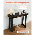 thumbnail image 4 of KFFKFF 36-inch Console Table, Modern Wooden Desk for Behind the Couch, Rectangular Entryway Table, Slim Sofa Table for Hallway, Bedroom, Living Room, or Foyer, Simple Assembly, Black, 4 of 9
