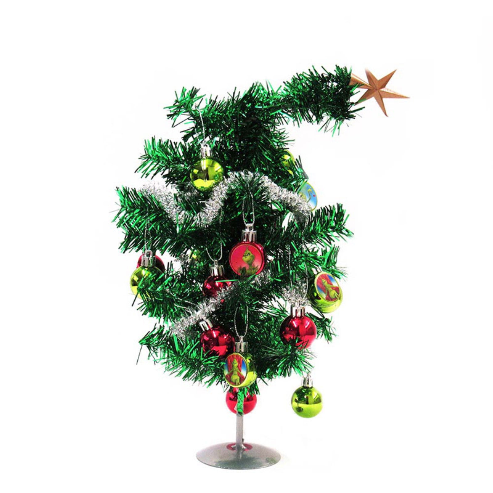 The Grinch™ Miniature Tinsel Christmas Tree and Ornament Set - Walmart