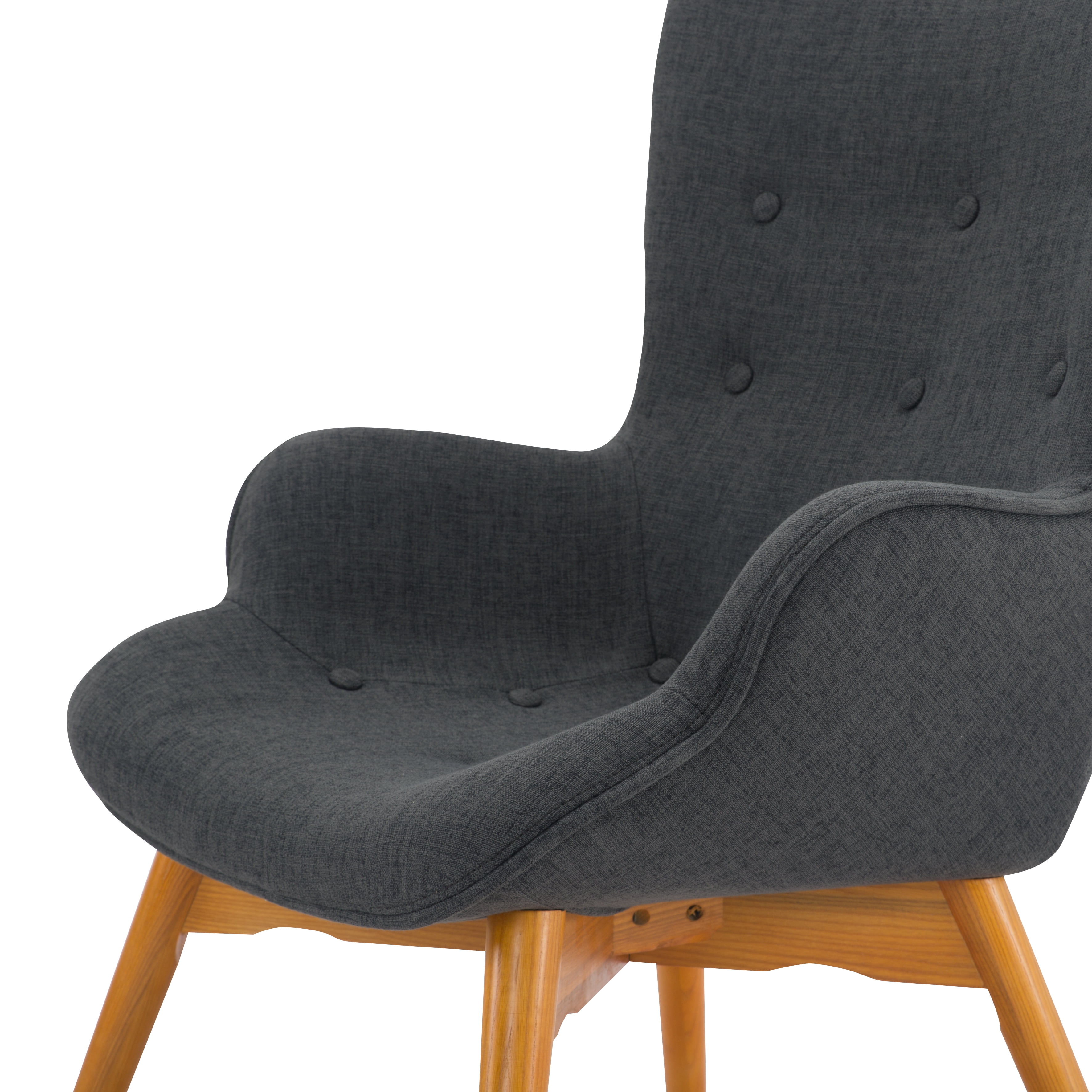 Gewnee 26.18”Comfy Accent Chair with Ottoman,Modern Reading Armchair - Solid Wood Frame,Lounge Chairt for Living Room,Bedroom,Home,Office.Gray