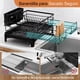 thumbnail image 5 of Escurridor de Trastes Extensible - Gran Escurridor de Platos y Trastes de Acero Inoxidable para Encimera de Cocina, con Soporte para Utensilios, 5 of 7