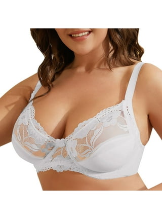 Plus Size Ultra-Thin Bra for Women Lace Sexy Bralette Full Cup