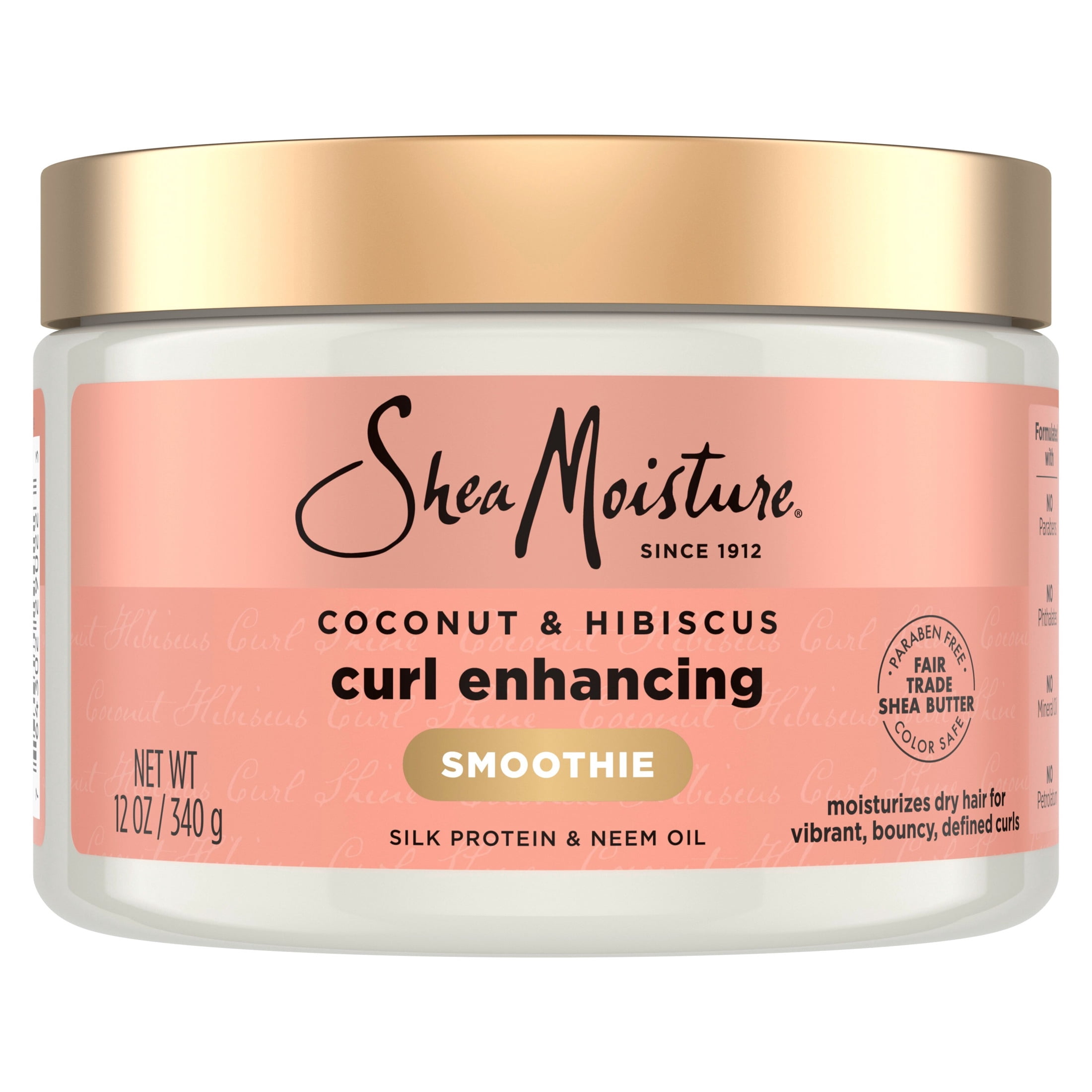 (2 pack) SheaMoisture Smoothie Curl Enhancing Cream Coconut and Hibiscus, 12 oz