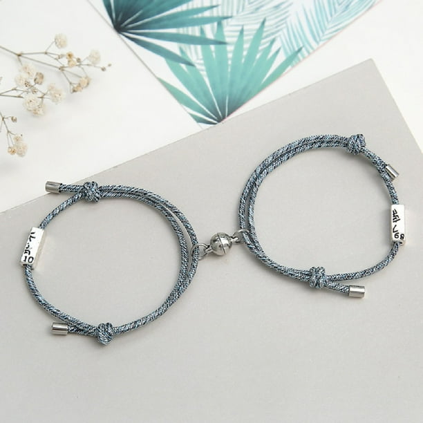 Pulseras para mujer, regalos para mujer, pulsera de succión magnética de aleación solemne, regalos para amantes, pulsera para mujer