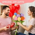 thumbnail image 5 of Dalrosia 10PCS Artificial Flowers Crochet Flowers Completed Handmade Tulip for Home Decoration and Valentine's Day Mother's Day Birthday Wedding Gift, 5 of 6