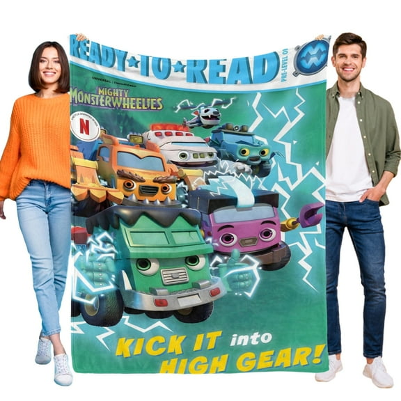 Mighty MonsterWheeliesFlannel Throw Blanket Warm 3D Printed Flannel Throw/Blanket Ultra-Soft Lightweight Warm Flannel All Season Light Weight Living Room/Bedroom Warm Blanket 40"X60"(100cm*150cm)