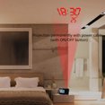 thumbnail image 2 of Bedroom Projector Alarm Clock with Thermometer, Hygrometer, Digital Project Ceiling Clock, Dimmable LED Display, USB Charger, 180° Rotation, Dual Alarms, 12/24 Hour Snooze Function, 2 of 8