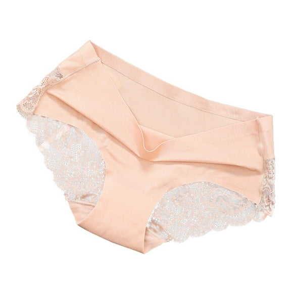 Bpmpbo Women's Breathable Lace Briefs Mid Waist Sexy Lace Underwear Comfortable Soft Lightweight Ladies Panties