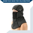 thumbnail image 4 of Mascarilla Balaclava con bufanda de Unique Bargains, capucha larga para esquí y sol, máscaras para motocicleta y ciclismo, transpirable, gris oscuro, 4 of 6