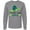 AC-Heather Grey, variant on Port St. Lucie, Florida Happy Sea Turtle Long Sleeve T-Shirt