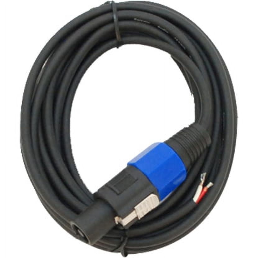 Seismic Audio 4  15' PA/DJ Raw Speaker Cable to Speakon Black - SPRW15FourPack