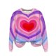 thumbnail image 5 of Uootdi Valentine's Day Sweatshirt for Women Crew Neck Love Heart Printed Graphic Sweatshirts Casual Holiday Long Sleeve Graphic Tee Tops Gift, 5 of 9