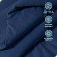 thumbnail image 3 of Bare Home Down Alternative Comforter Set - 3-Pieces - All Seasons - King, Dark Blue, 3 of 6