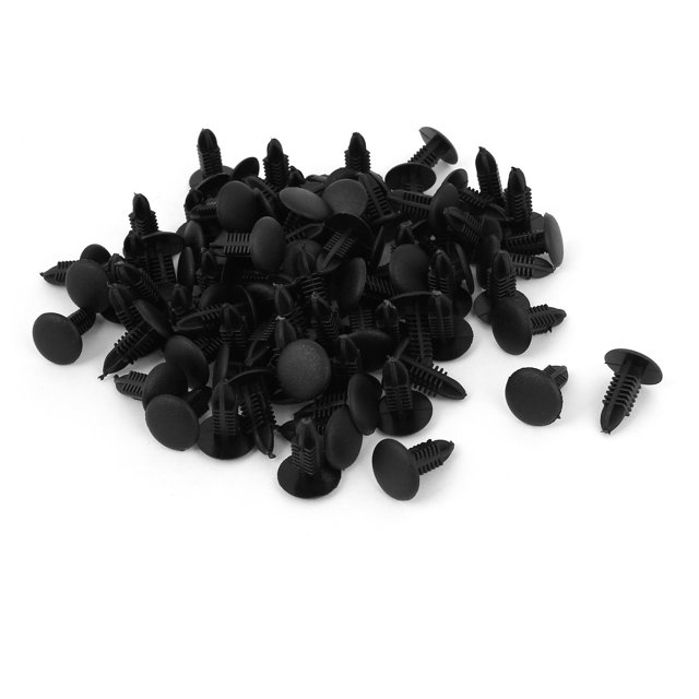 Unique Bargains 100 x 5mm Hole Plastic Rivets Fastener Push Clips for Car Auto Fender