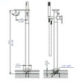 thumbnail image 2 of ALFI brand AB2875-BN Brushed Nickel Free Standing Floor Mounted Bath Tub Filler, 2 of 9