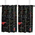 thumbnail image 5 of Mathematics Formula Chart Small Curtain Rod Pocket Short Curtains Half Drapes Partition Cabinet Door Window Curtains Home Decor, 5 of 6