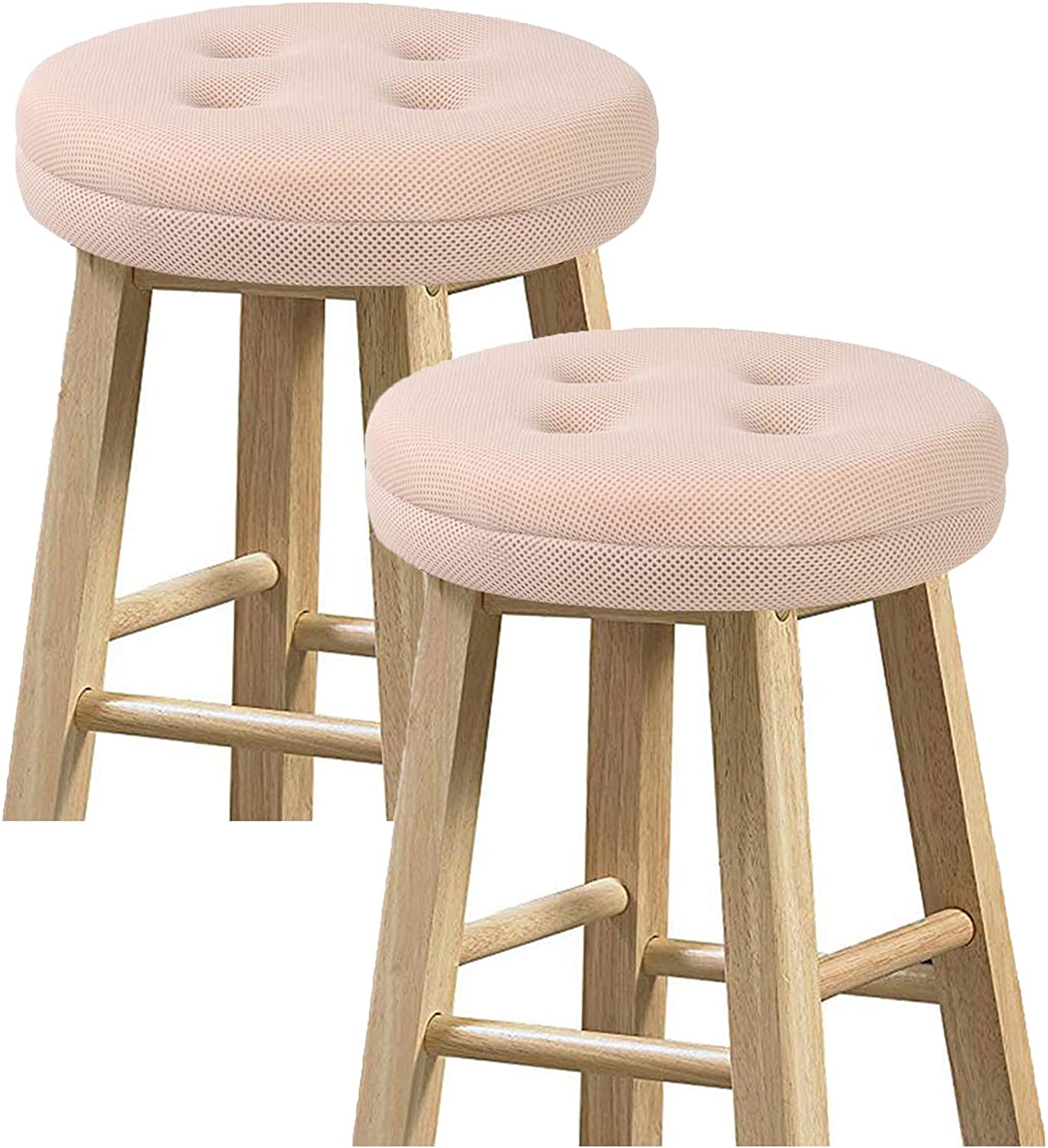 Set of 2 Round Stool Cushions, Super Breathable Round Bar Stool Cover