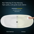 thumbnail image 4 of FerdY Boracay 67" Acrylic Freestanding Soaking Bathtub with Chrome Pop-up Drain,  White, F02503, 4 of 7