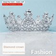 thumbnail image 2 of Seitruly Crystal Queen Accesorio Corona redonda completa de boda Cuidado del cabello astilla Seitruly CE003113-02, 2 of 6