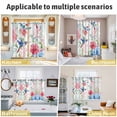thumbnail image 6 of Watercolor Hummingbird Kitchen Curtains 72 Inch Length, Colorful Pink Blue Flowers Grommet Top Bedroom Living Room Curtains, Light Filtering Cafe Curtain Drapes 2 Panels Set 104''x72'', 6 of 9