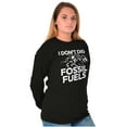 thumbnail image 4 of I Don't Dig Fossil Fuels Earth Day Plus Size Long Sleeve Graphic Tee Shirt Brisco Brands 2X, 4 of 5