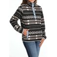 thumbnail image 2 of Cinch Women's Southwestern Striped Polar Fleece Pullover Black Medium  US, 2 of 3