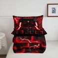 thumbnail image 5 of Homewish Electric Neon Gaming Pad Twin Comforter Sets,Modern Video Game Bedding Set,Black Red,Black Reversible,2 Pieces,1 Comforter and 1 Pillowcase, 5 of 7