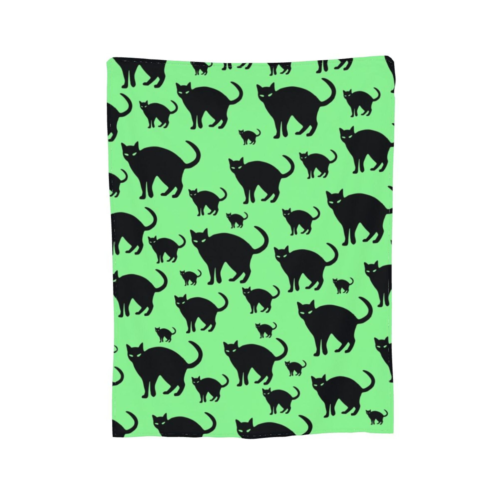 Super Soft AntiPilling Flannel Bed Blankets, Halloween Black Cat Cozy