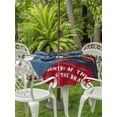 thumbnail image 3 of Outdoor Tablecloths with Umbrella Hole & Zipper, 4th of July Round Tablecloths 60 Inch, Country Texas Star Flag Red Blue Wooden Grain Waterproof Table Cloth, Patio/Pool/Picnic Table Covers, 3 of 8