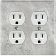 thumbnail image 4 of Metal Light Switch Plate Outlet Cover (Image of Marble Gray MAR034), 4 of 24