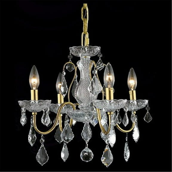 Elegant Lighting St. Francis 17" 4 Light Royal Crystal Chandelier