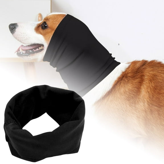Dog Calming Hoodie & Noise Cancelling Ear Muffs for Anxiety Relief | Pet Ear Protection Wrap for Grooming, Bath Drying, Fireworks and Winter Warmth | Elastic Head Cover for Dogs and Cats