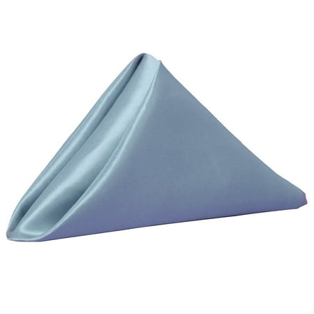 

20 inch Satin Napkins Dusty Blue
