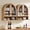 Natural, variant on SinCiDo Arched Wall Cabinet Set of 2 with Adjustable Shelves & Glass Doors, White