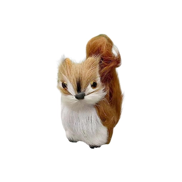 Estatua de ardilla, figura de jardín, coleccionable, centro de mesa, animal de peluche 7x4x7cm