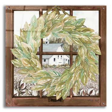 Epic Art 'Country Windowpane' by Cindy Jacobs, Acrylic Glass Wall Art, 36"x36"