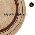 thumbnail image 6 of Jaipur Art And Craft Jute Braided Carpet Natural Area Rug Handmade Reversible for Home Interior (4x4 Sq Ft), 6 of 6