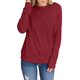 thumbnail image 3 of Sudadera informal de cuello redondo de color puro para mujer$ Camiseta informal de cuello redondo de color puro de otoño$Top informal de cuello redondo de otoño para mujer Fokelyi HMHZ1849-8, 3 of 5