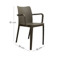 thumbnail image 2 of Ilios Innova | Set de 4 Sillas Solei Gris de Polipropileno con Fibra de Vidrio, Sillas para Comedor, Jardín o Restaurante, Diseño Moderno con Apoyabrazos, Resistentes a la Intemperie y Apilables, 2 of 9