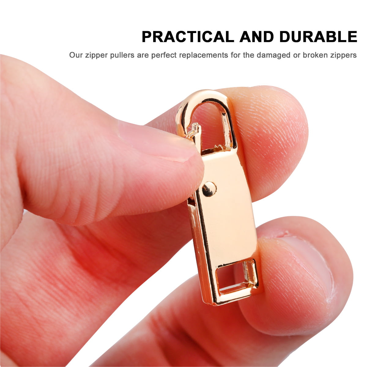 5pcs Detachable Zipper Pull Tab DIY Luggage Backpack Clothing Accessories, Size: 3X0.86CM