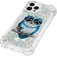 thumbnail image 6 of Compatible with iPhone 14 Pro Max Case Glitter for Girls Women Cute Liquid Floating Quicksand Shockproof Bumper Silicone Clear Case for iPhone 14 Pro Max 6.7 inch Lady Owl YB, 6 of 12