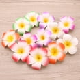 thumbnail image 4 of 12 pinzas para el pelo de 8,9 cm con diseño de flor de plumeria hawaiana para decoración de bodas, fiestas en la playa (blanco, morado, verde, rosa, rojo, naranja), 4 of 5